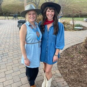 Zara Light Blue Denim Shirt Dress